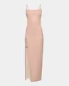 As By Df Aphrodite Stretch Leather Dress In Chai