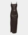 As By Df Aphrodite Stretch Leather Dress In Espresso