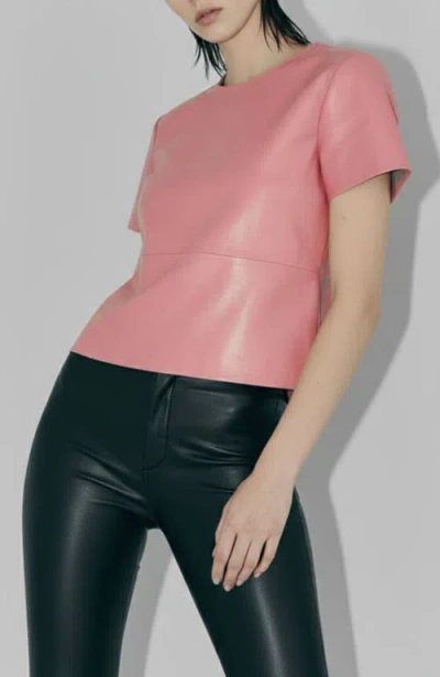 As By Df Awaken Recycled Leather Tee In Pink