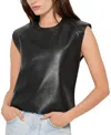 As By Df Blaze Recycled Leather Tee In Black