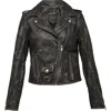 As By Df Bonnie Leather Jacket In Distressed Black