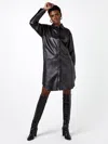 As By Df Bonsoir Rcycld Lthr Shirtdress In Black