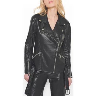 As By Df Brando Recycled Leather Boyfriend Jacket In Black