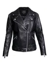 AS BY DF BRANDO RECYCLED LEATHER JACKET IN BLACK