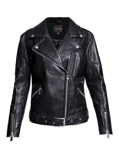 As By Df Brando Recycled Leather Jacket In Black