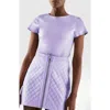 As By Df Brando Stretch Leather Tee In Pastel Lilac