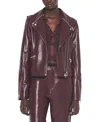 As By Df Cindy Recycled Leather Jacket In Burgundy