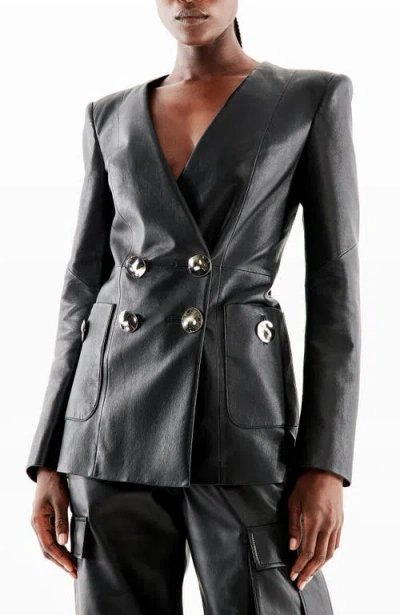 As By Df Claude Recycled Leather Blazer In Black