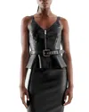 As By Df Claude Recycled Faux Leather Top In Black
