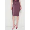 As By Df Claude Stretch Leather Skirt In Decadent Wine