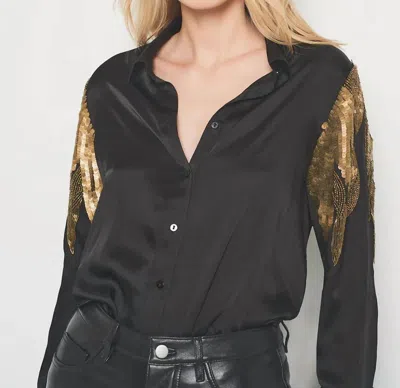 AS BY DF COLLINS BLOUSE IN BLACK