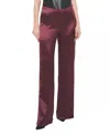 As By Df Collins Satin Trouser In Decadent Wine In Multi