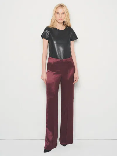 As By Df Collins Satin Trousers In Red