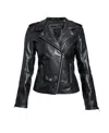 As By Df Brando Recycled Leather Jacket In Black In Black