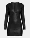 As By Df Demeter Stretch Leather Dress In Black