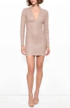 As By Df Demeter Stretch Leather Dress In Chai
