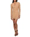 As By Df Demeter Stretch Suede Dress In Neutral