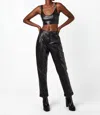 As By Df The Denise Recycled Leather Ankle Trousers In Black