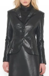 As By Df Denise Recycled Tailored Leather Blazer In Black