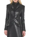 As By Df Denise Recycled Tailored Leather Blazer In Black