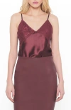 As By Df Dixie Lace Cami In Decadent Wine