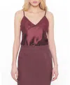 As By Df Dixie Lace Cami Top In Decadent Wine In Decadent Wine
