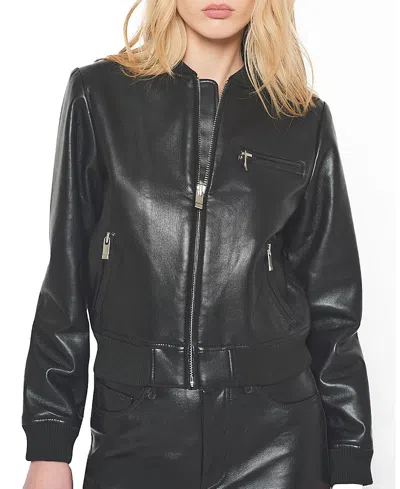 AS BY DF AS BY DF DIXIE RECYCLED LEATHER BOMBER JACKET