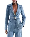As By Df Dominga Belted Denim Blazer In Denim
