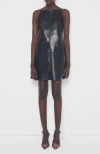 As By Df Faith Recycled Leather Dress In Black