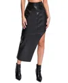As By Df Fallon Recycled Leather Skirt In Black