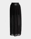 As By Df Felice Pleated Maxi Skirt In Black