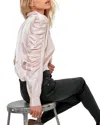 As By Df Geneva Matte Sequin Tee In Moody Blush In Gold