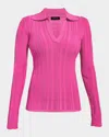 As By Df Fiamma Ribbed Top In Hot Pink