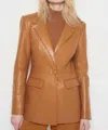 As By Df Finn Recycled Leather Blazer In Multi