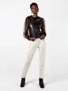 As By Df Genevieve Recycled Leather Top In Black