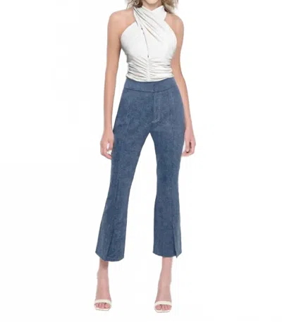As By Df Gianna Cropped Micro Flare Pants In Medium Wash Denim In Blue