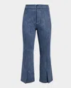 As By Df Gianna Cropped Micro Flare Pants In Med Wash Denim