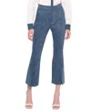 As By Df Gianna Cropped Micro Flare Pants In Med Wash Denim