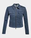 As By Df Gianna Denim Zip Jacket In Med Wash Denim
