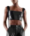 As By Df Hailey Recycled Leather Bralette In Black