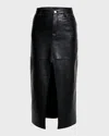 As By Df Imogen Recycled Leather Maxi Skirt In Black