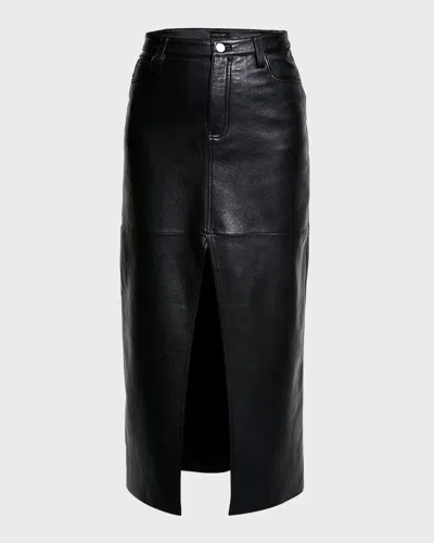AS BY DF IMOGEN RECYCLED LEATHER MAXI SKIRT