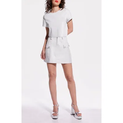 As By Df Jameson Recycled Leather Skirt In White