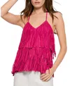 As By Df Joni Suede Fringe Cami In Pink