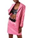 As By Df Jordan Boyfriend Recycled Leather Blazer In Bombshell Pink