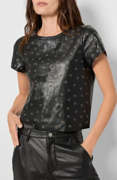 As By Df Jude Recycled Leather Tee In Black