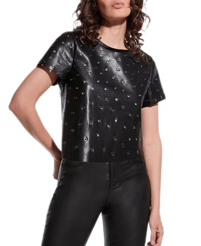 As By Df Jude Recycled Leather Tee In Black