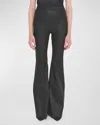 As By Df Kat Stretch Leather Bell Leggings In Black