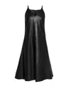 As By Df Kat Upcycled Leather Slip Dress In Black