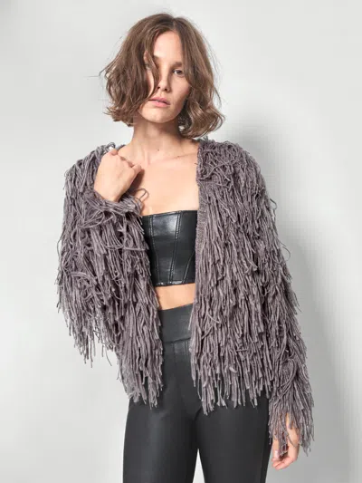 As By Df Kelsey Sweater Jacket In Brown